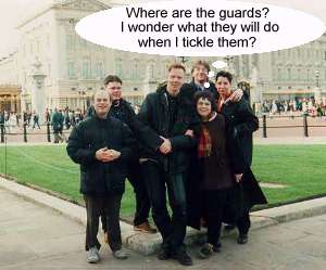 [In front of Liz's house]